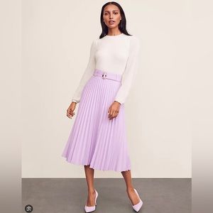 Ann Taylor Pleated Midi Skirt